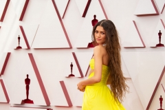 Zendaya arrives on the red carpet of The 93rd Oscars® at Union Station in Los Angeles, CA on Sunday, April 25, 2021.